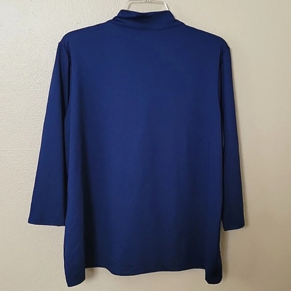 Chico's Blue Quarter-Zip Sweatshirt - Picture 5 of 8